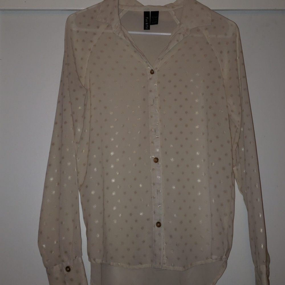 Gold Polka Dot Blouse